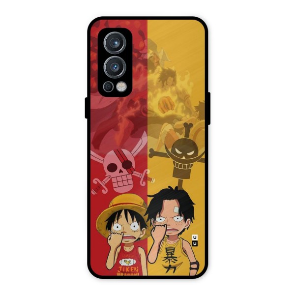 Luffy And Ace Metal Back Case for OnePlus Nord 2 5G
