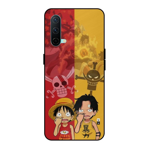 Luffy And Ace Metal Back Case for OnePlus Nord CE 5G