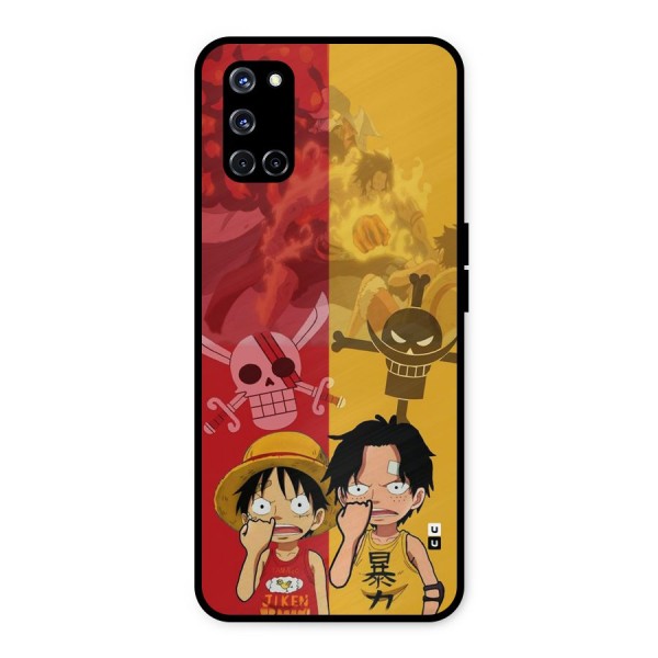Luffy And Ace Metal Back Case for Oppo A52