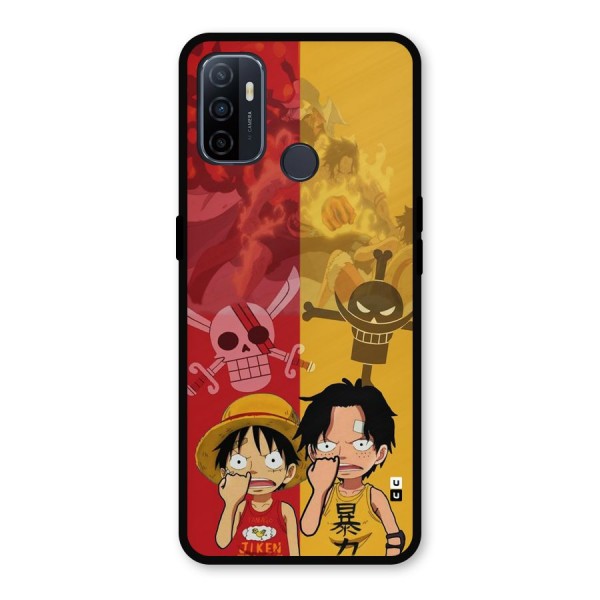 Luffy And Ace Metal Back Case for Oppo A53