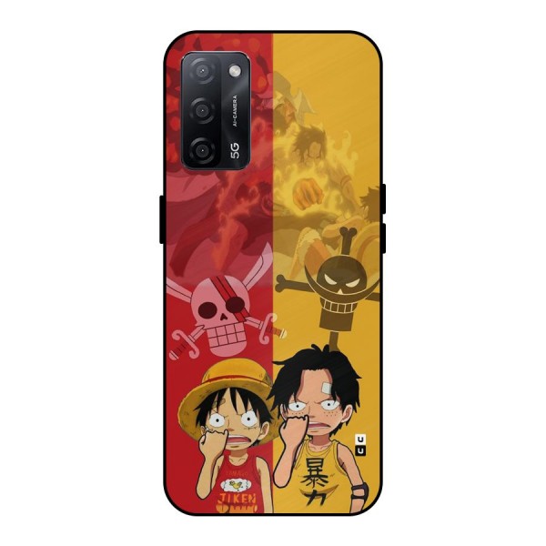 Luffy And Ace Metal Back Case for Oppo A53s 5G