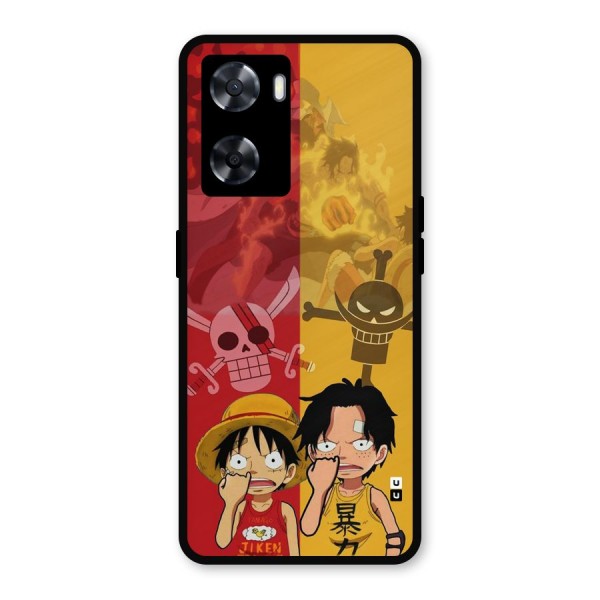 Luffy And Ace Metal Back Case for Oppo A57 2022