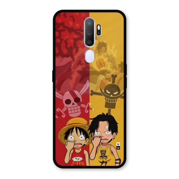 Luffy And Ace Metal Back Case for Oppo A5 (2020)