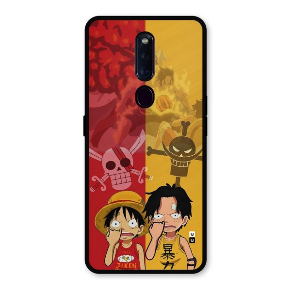 Luffy And Ace Metal Back Case for Oppo F11 Pro