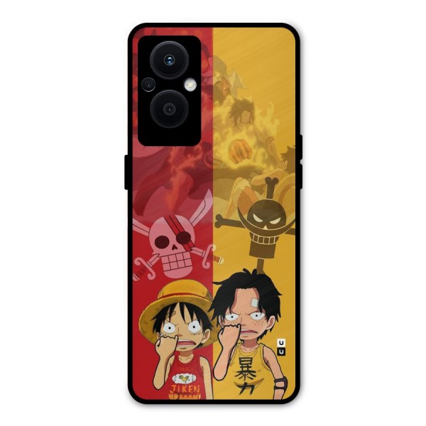 Luffy And Ace Metal Back Case for Oppo F21 Pro 5G