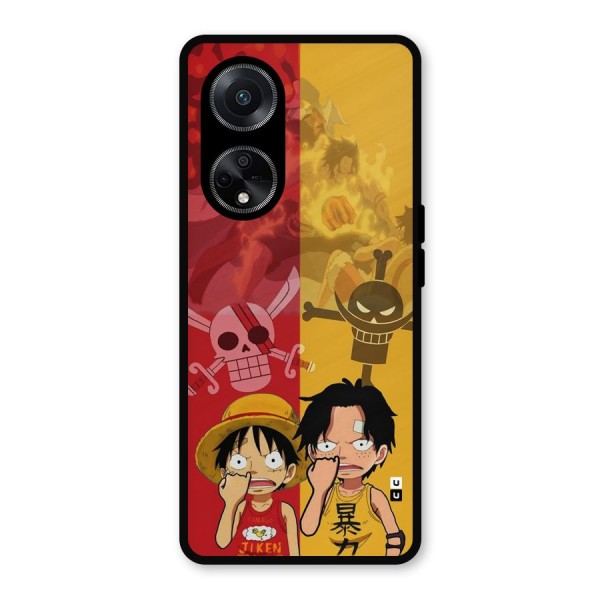 Luffy And Ace Metal Back Case for Oppo F23