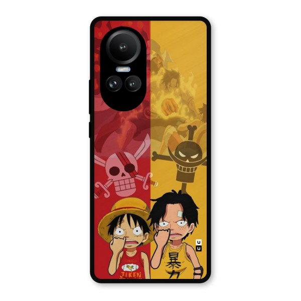 Luffy And Ace Metal Back Case for Oppo Reno10