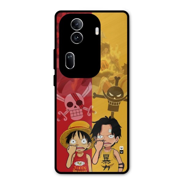 Luffy And Ace Metal Back Case for Oppo Reno11 Pro 5G