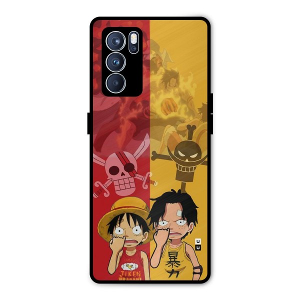Luffy And Ace Metal Back Case for Oppo Reno6 Pro 5G