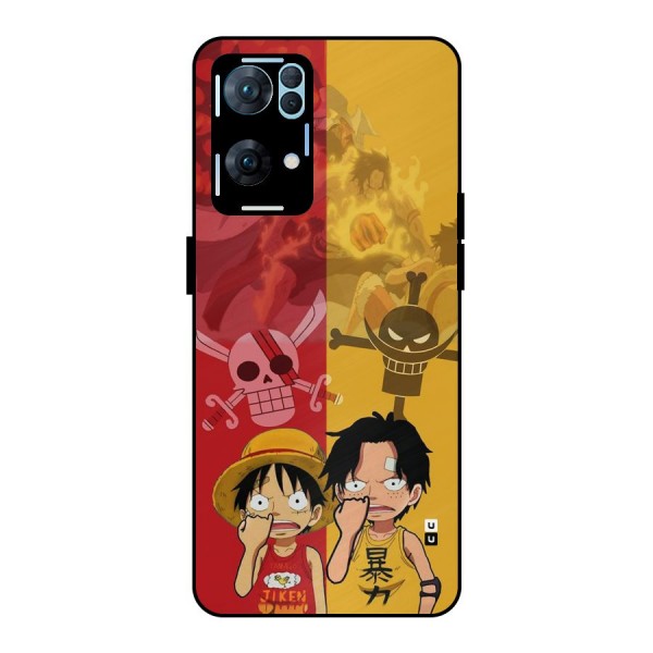 Luffy And Ace Metal Back Case for Oppo Reno7 Pro 5G