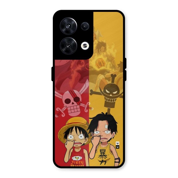 Luffy And Ace Metal Back Case for Oppo Reno8 5G