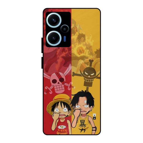 Luffy And Ace Metal Back Case for Poco F5