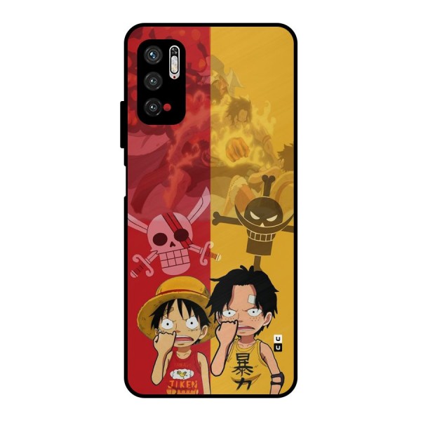 Luffy And Ace Metal Back Case for Poco M3 Pro 5G
