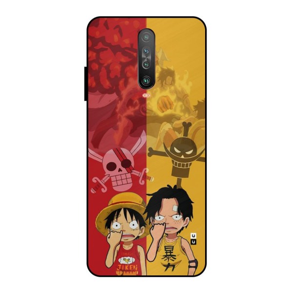 Luffy And Ace Metal Back Case for Poco X2