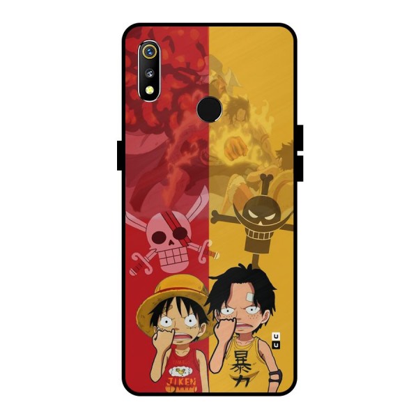 Luffy And Ace Metal Back Case for Realme 3i
