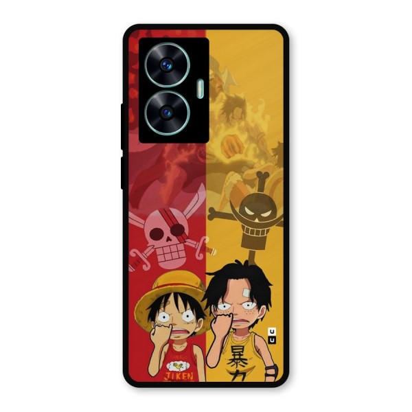 Luffy And Ace Metal Back Case for Realme C55
