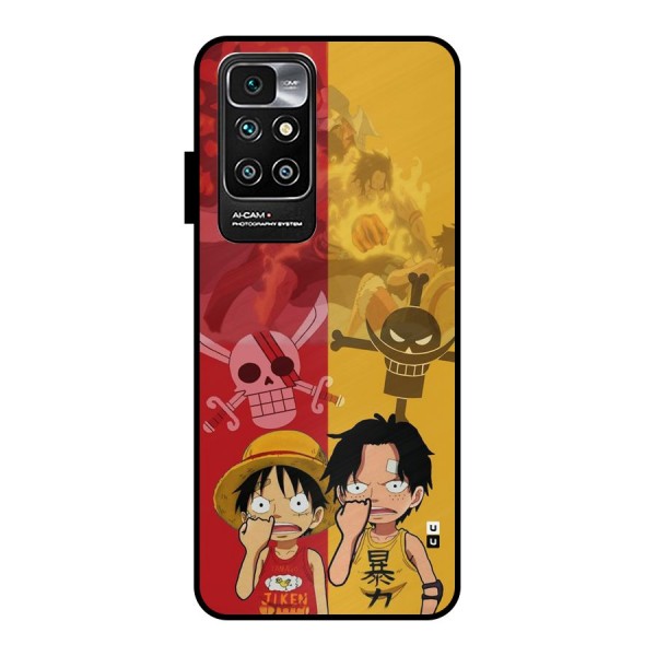 Luffy And Ace Metal Back Case for Redmi 10 Prime