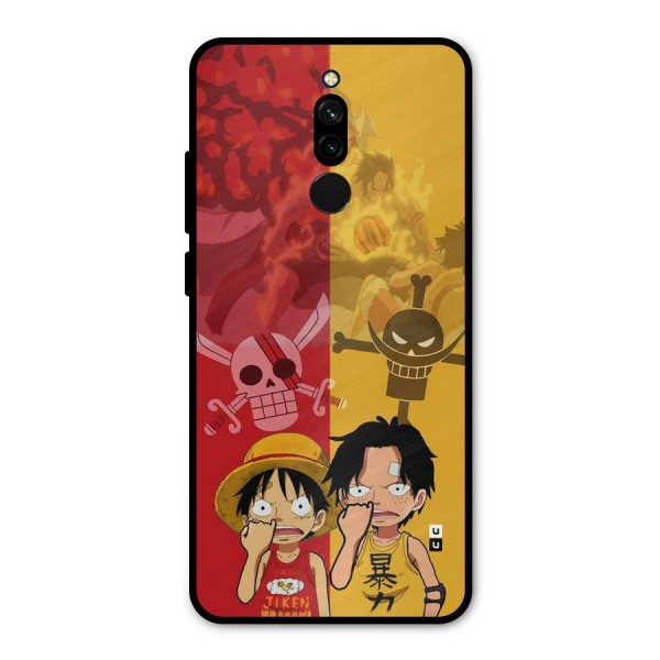 Luffy And Ace Metal Back Case for Redmi 8