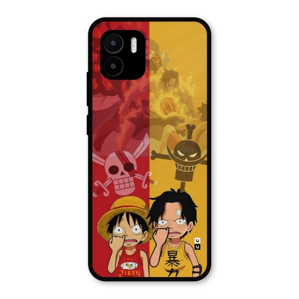 Luffy And Ace Metal Back Case for Redmi A1