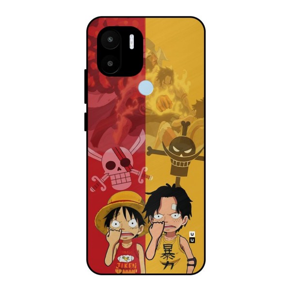 Luffy And Ace Metal Back Case for Redmi A1 Plus
