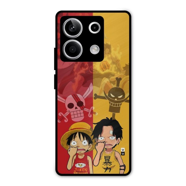 Luffy And Ace Metal Back Case for Redmi Note 13 5G