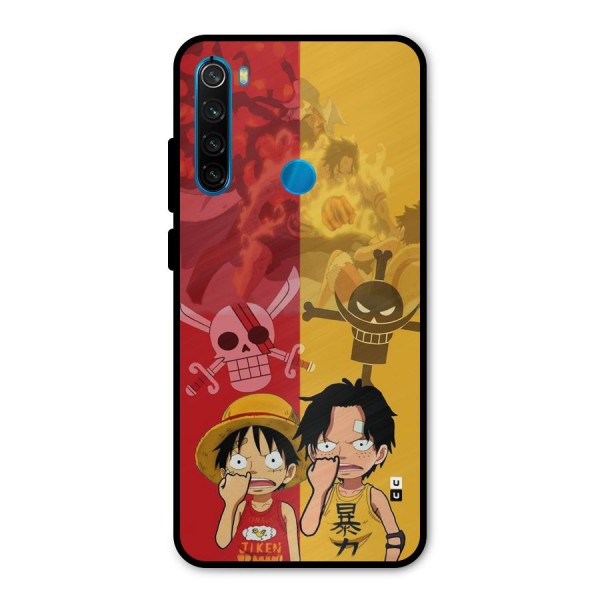 Luffy And Ace Metal Back Case for Redmi Note 8