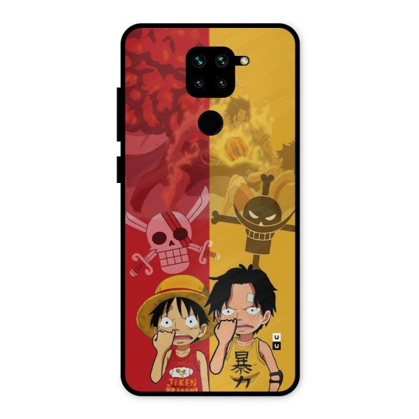 Luffy And Ace Metal Back Case for Redmi Note 9