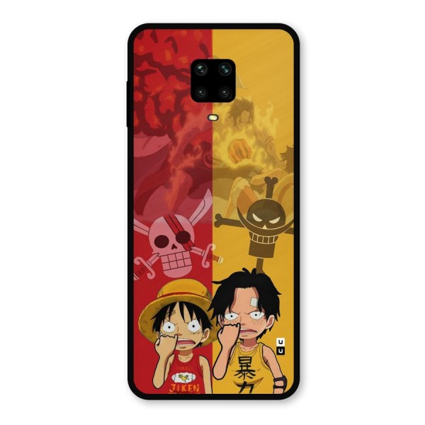 Luffy And Ace Metal Back Case for Redmi Note 9 Pro Max