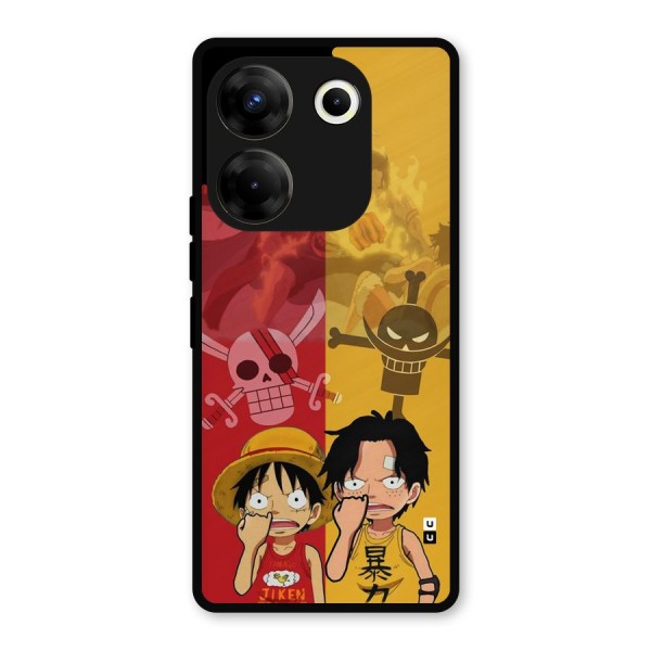 Luffy And Ace Metal Back Case for Tecno Camon 20