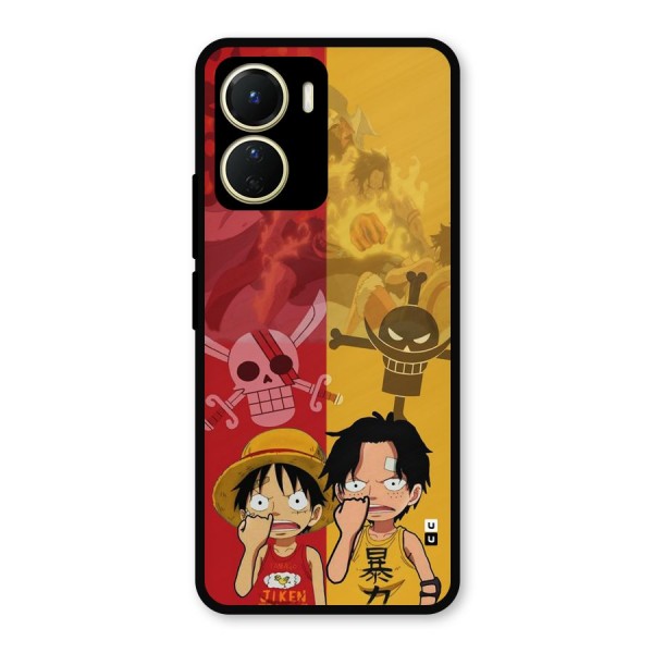 Luffy And Ace Metal Back Case for Vivo T2x