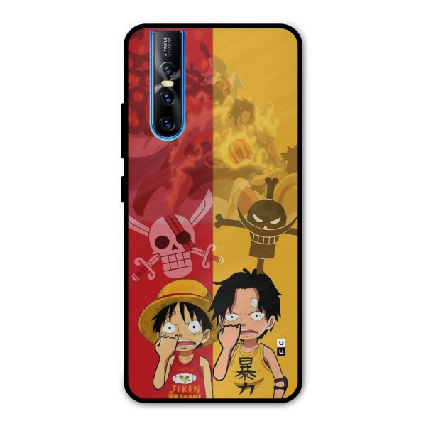 Luffy And Ace Metal Back Case for Vivo V15 Pro