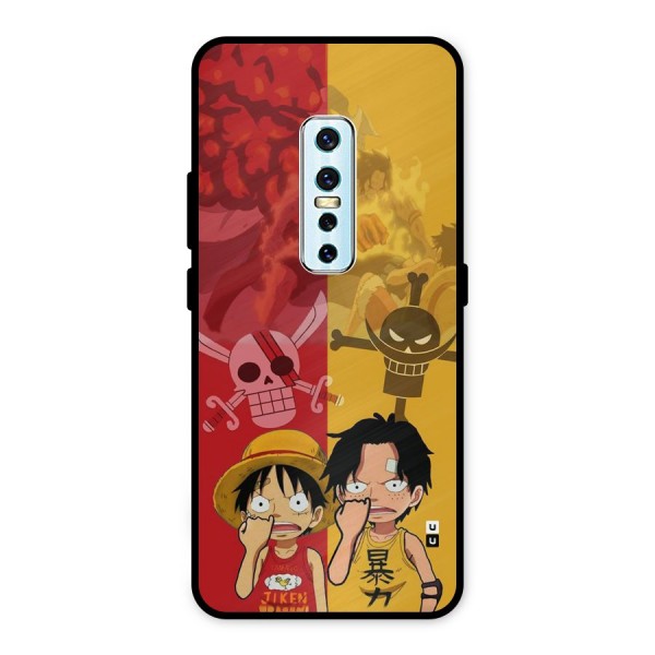 Luffy And Ace Metal Back Case for Vivo V17 Pro