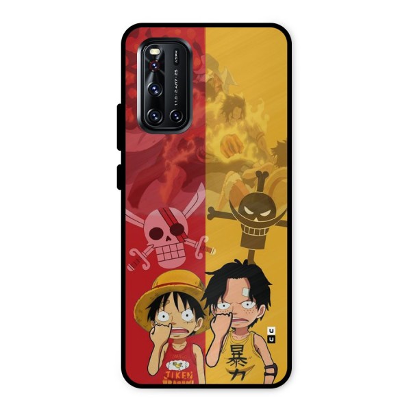 Luffy And Ace Metal Back Case for Vivo V19