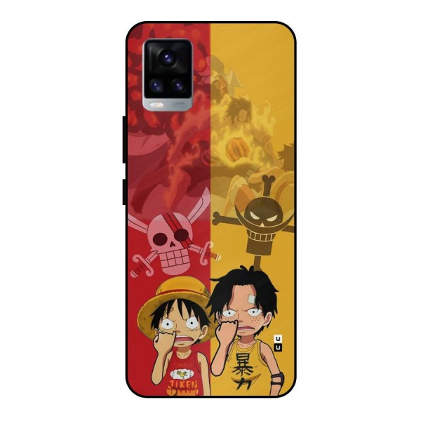 Luffy And Ace Metal Back Case for Vivo V20