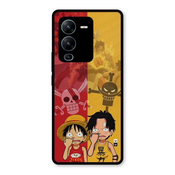 Luffy And Ace Metal Back Case for Vivo V25 Pro
