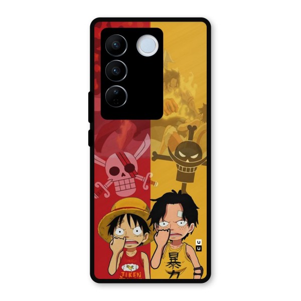 Luffy And Ace Metal Back Case for Vivo V27