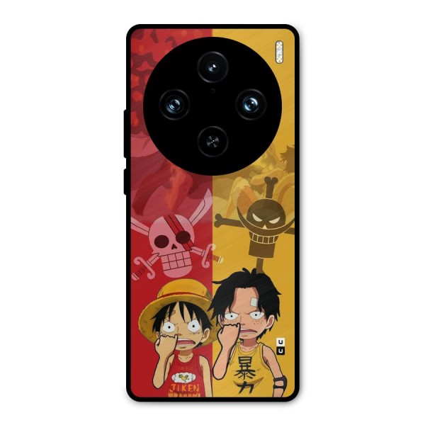 Luffy And Ace Metal Back Case for Vivo X100 Pro