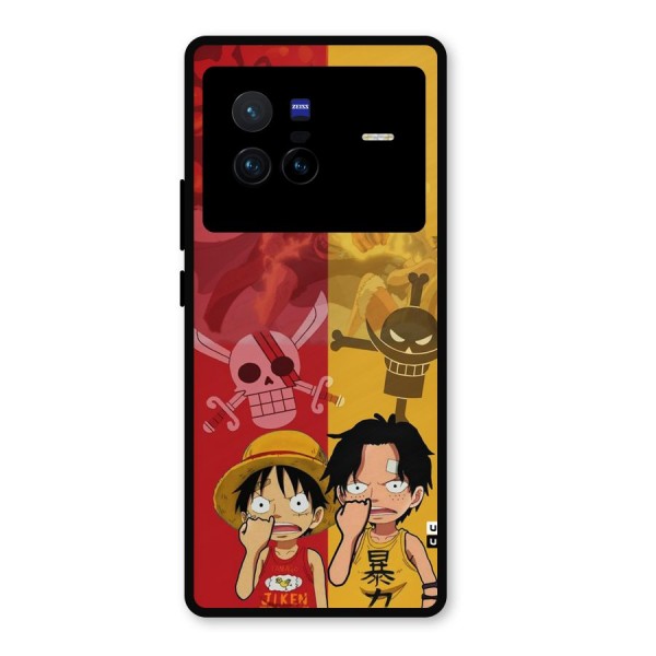 Luffy And Ace Metal Back Case for Vivo X80