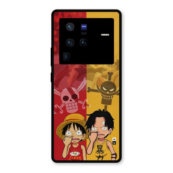 Luffy And Ace Metal Back Case for Vivo X80 Pro