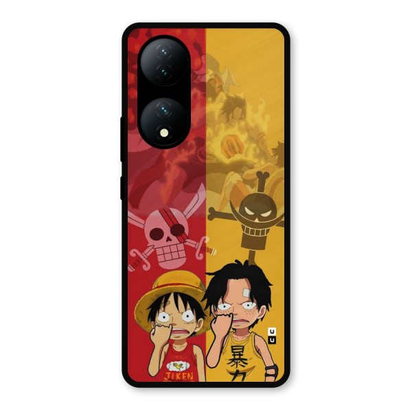 Luffy And Ace Metal Back Case for Vivo Y100