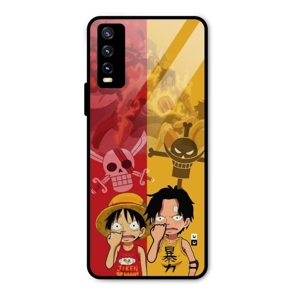 Luffy And Ace Metal Back Case for Vivo Y20