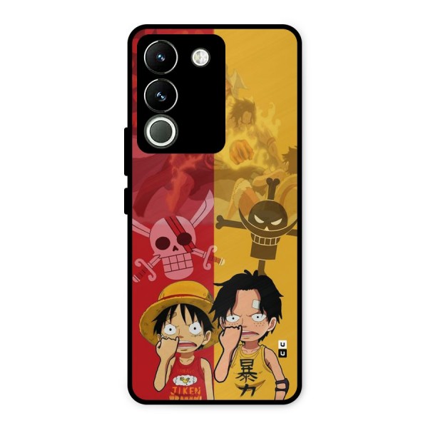 Luffy And Ace Metal Back Case for Vivo Y200