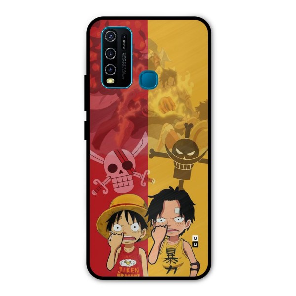 Luffy And Ace Metal Back Case for Vivo Y30