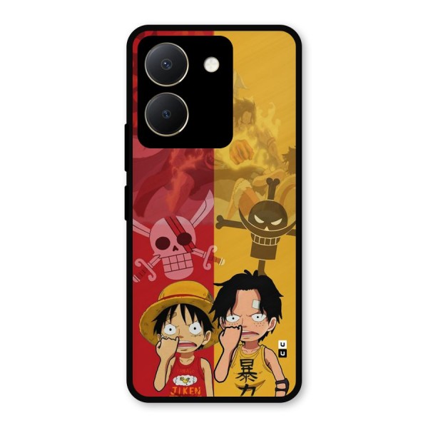 Luffy And Ace Metal Back Case for Vivo Y36