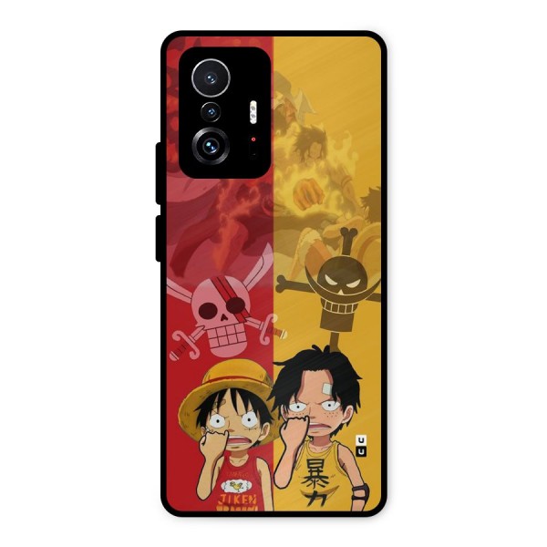 Luffy And Ace Metal Back Case for Xiaomi 11T Pro