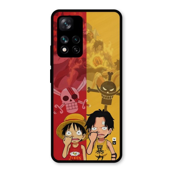 Luffy And Ace Metal Back Case for Xiaomi 11i Hypercharge 5G
