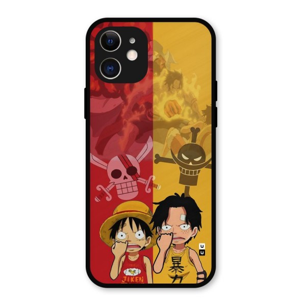 Luffy And Ace Metal Back Case for iPhone 12