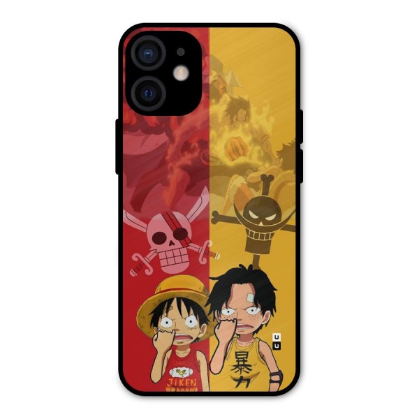 Luffy And Ace Metal Back Case for iPhone 12 Mini