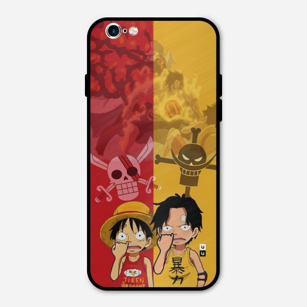 Luffy And Ace Metal Back Case for iPhone 6 6s