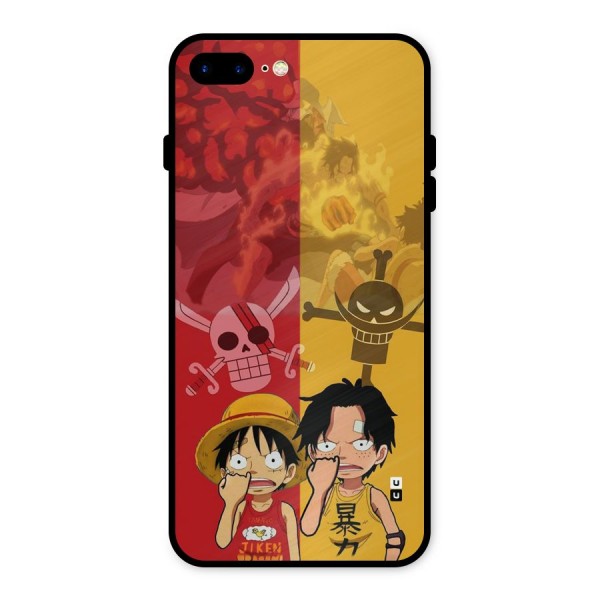 Luffy And Ace Metal Back Case for iPhone 7 Plus